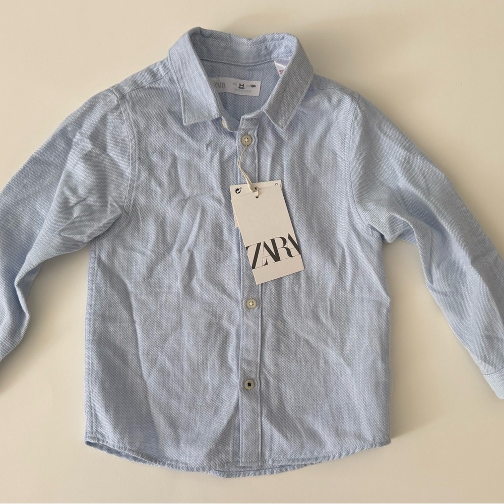 Zara Kids Sky Blue Button Down Shirt